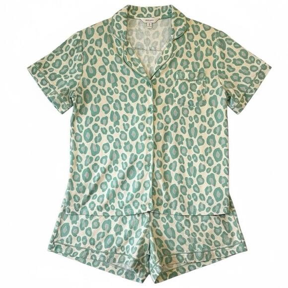 Mary Square Other - Mary Square Mint Green Leopard Print Pajama Set Women’s Large | Cozy